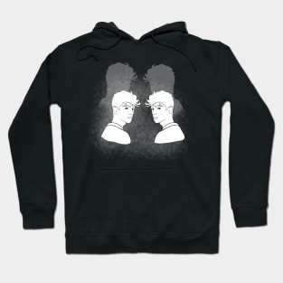 Zodiac sign Gemini - Black and white lineart Hoodie